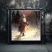 Black Santa's Red Velvet Elegance Poster