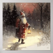 Black Santa's Red Velvet Elegance Poster (Voorkant)