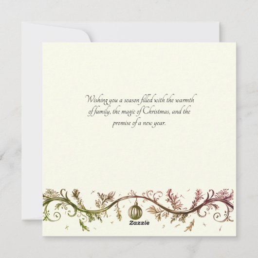 Black Santa's Rococo Look - Roze Bloemen Touch Feestdagenkaart (Achterkant)