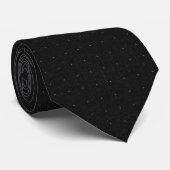 Black Satin Presidential Signature Stropdas (Opgerold)
