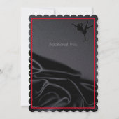 Black Satin Silhouette Bachelor Party Uitnodiging (Achterkant)