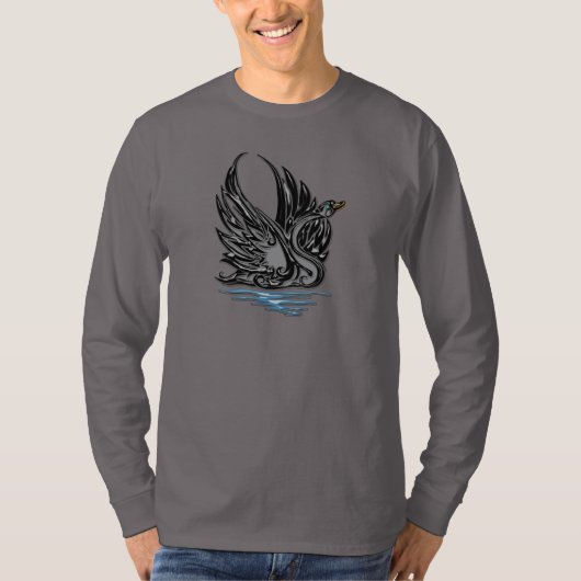 Black Satin Swan T-shirt (Voorkant)