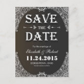 Black  Save the Date briefkaart (Voorkant)