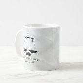 Black Scale of Justice Coffee Mok (Voorkant links)