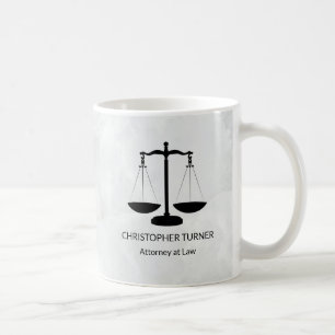 Black Scale of Justice Coffee Mok