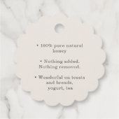 Black Scallop Creamed Honey Label met Honeybee (Achterkant)