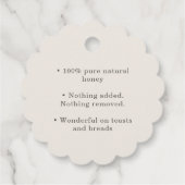 Black Scallop Creamed Honey Label met Honeybee (Achterkant)