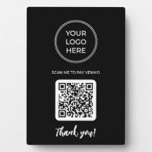 Black Scan Me QR-codeplaque