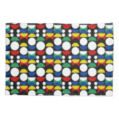 Black Scandinavian Bauhaus Mid-Century Pattern Kussensloop (Achterkant)