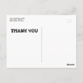 Black Scandinavian Photo Collage Wedding Hartelijk Briefkaart (Achterkant)