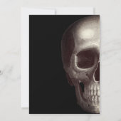 Black Scary Skull Uitnodiging voor volwassen Hallo (Achterkant)