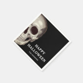 Black Scary Skull Volwassen Halloween Servet (Hoek)
