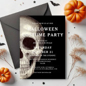 Black Scary Skull Volwassen Kostuumfeest Halloween Kaart