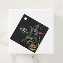 Black Scary Witch thema Halloween Bedankjes Labels