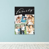 Black Scattered Foto's Foto Collage Familie Canvas Afdruk (Insitu (Houten vloer))