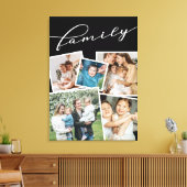 Black Scattered Foto's Foto Collage Familie Canvas Afdruk (Insitu (Woonkamer))