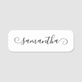 Black Schattige Curl Signature Script Naamplaatje