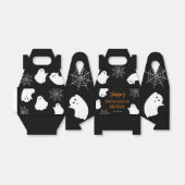 Black Schattige Ghost Spooky Halloween Verjaardag Bedankdoosjes (Uitgevouwen)