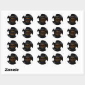 Black Schattige Ghost Spooky Halloween Verjaardag Ronde Sticker (Vel)