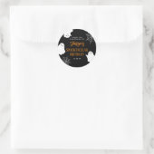 Black Schattige Ghost Spooky Halloween Verjaardag Ronde Sticker (Tas)