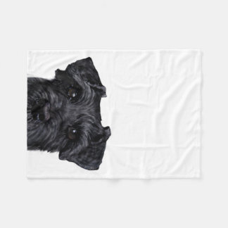 Black Schnauzer Fleece Deken