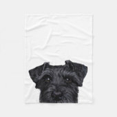 Black Schnauzer Fleece Deken (Voorkant)