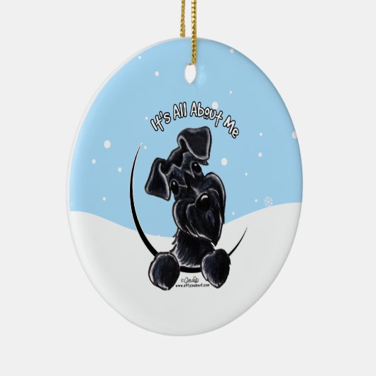 Black Schnauzer heeft alles over me. Keramisch Ornament (Rechts)