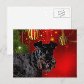 Black Schnauzer Kerstmis Feestdagenkaart (Voorkant / Achterkant)