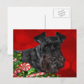Black Schnauzer Kerstmis Feestdagenkaart (Voorkant / Achterkant)