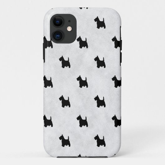 Black Scottie Dogs Tile Pattern Case-Mate iPhone Case (Achterkant)