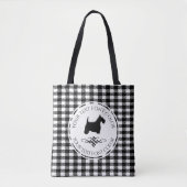 Black Scottie Flourish Buffalo Pattern Tote Bag (Voorkant)