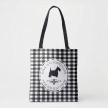Black Scottie Flourish Buffalo Pattern