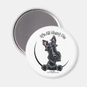 Black Scottie IAAM Magneet (Voorkant / Achterkant)