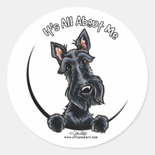 Black Scottie IAAM Ronde Sticker