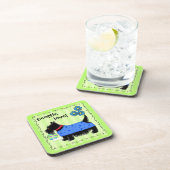 Black Scottie Terrier Dog Love Personated Green Onderzetter (Rechterzijde)