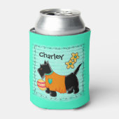 Black Scottie Terriër Hondennaam Gepersonaliseerd Blikjeskoeler (Blikje Voorkant)