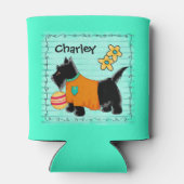 Black Scottie Terriër Hondennaam Gepersonaliseerd Blikjeskoeler (Achterkant)