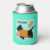 Black Scottie Terriër Hondennaam Gepersonaliseerd Blikjeskoeler (Blikje Achterkant)