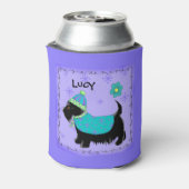 Black Scottie Terriër Hondennaam Gepersonaliseerd Blikjeskoeler (Blikje Achterkant)