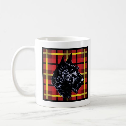 Black Scottish Terrier-mok Koffiemok (Links)