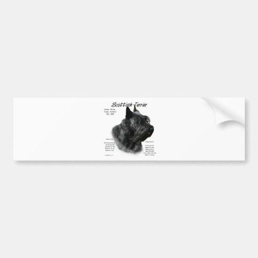 Black Scotty Geschiedenis Bumpersticker (Voorkant)