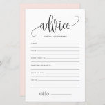 Black Script Advice voor de Pas getrouwd Wedding K<br><div class="desc">Voeg deze eenvoudige en elegante advieskaart toe aan je bruiloft. Het kenmerkt een zwart grillig manuscript,  klassieke typografie,  wazige roze achtergrond. U kunt de voor- en achterkant van deze baby shower-kaart personaliseren. Dit advies voor de paspoortkaart is perfect voor elk trouwthema en elk seizoen.</div>