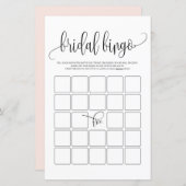 Black Script Bridal Bingo Shower Game (Voorkant / Achterkant)