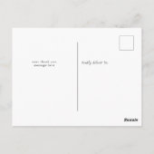 Black Script Bridesmaid bedankkaart Briefkaart (Achterkant)