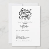 black script cowgirl vrijgezellenfeest kaart (Voorkant)