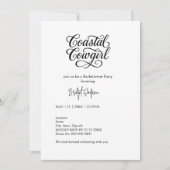 black script cowgirl vrijgezellenfeest kaart (Voorkant)