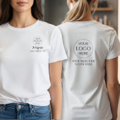 Black Script Employee Name Business Logo Makeup T-shirt