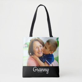 Black Script Established Grandma Tote Bag