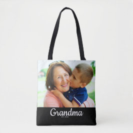 Black Script Established Grandma Tote Bag
