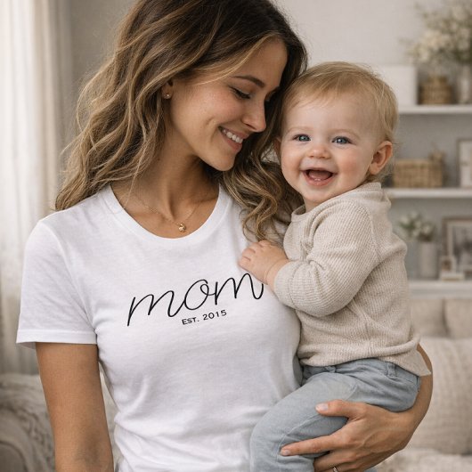 Black Script Established Mom T-shirt 